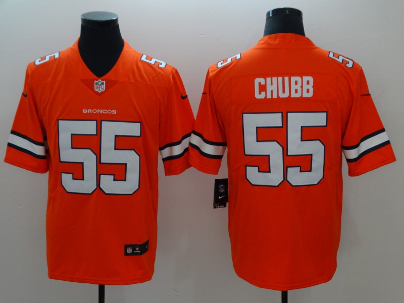 Men's Denver Broncos Bradley Chubb #55 Orange Jersey